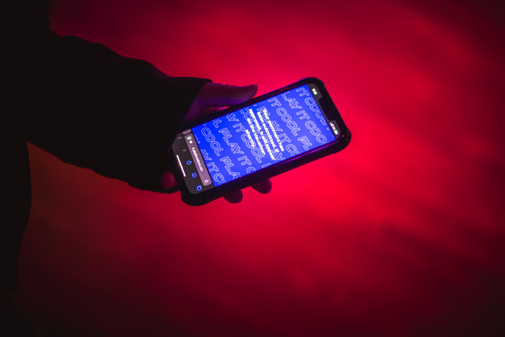 Confirmation message displayed on a phone screen after submitting a comment to Play It Cool Interactive Audio Visualizer.
